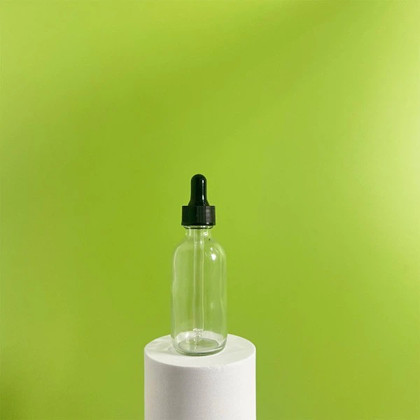 2 Oz (60ml) Flint Glass Boston Round - 20-400 Neck